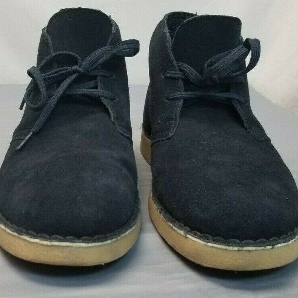 Vikings Men's Black Suede Ankle Flat Bush Boots